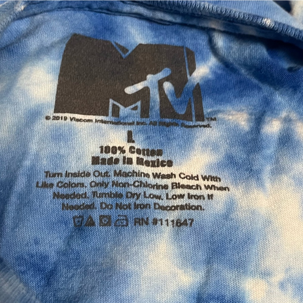 Blue Tie-Dye MTV Graphic Tee The real world 92 - Picture 4 of 4